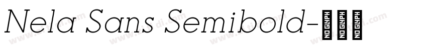 Nela Sans Semibold字体转换